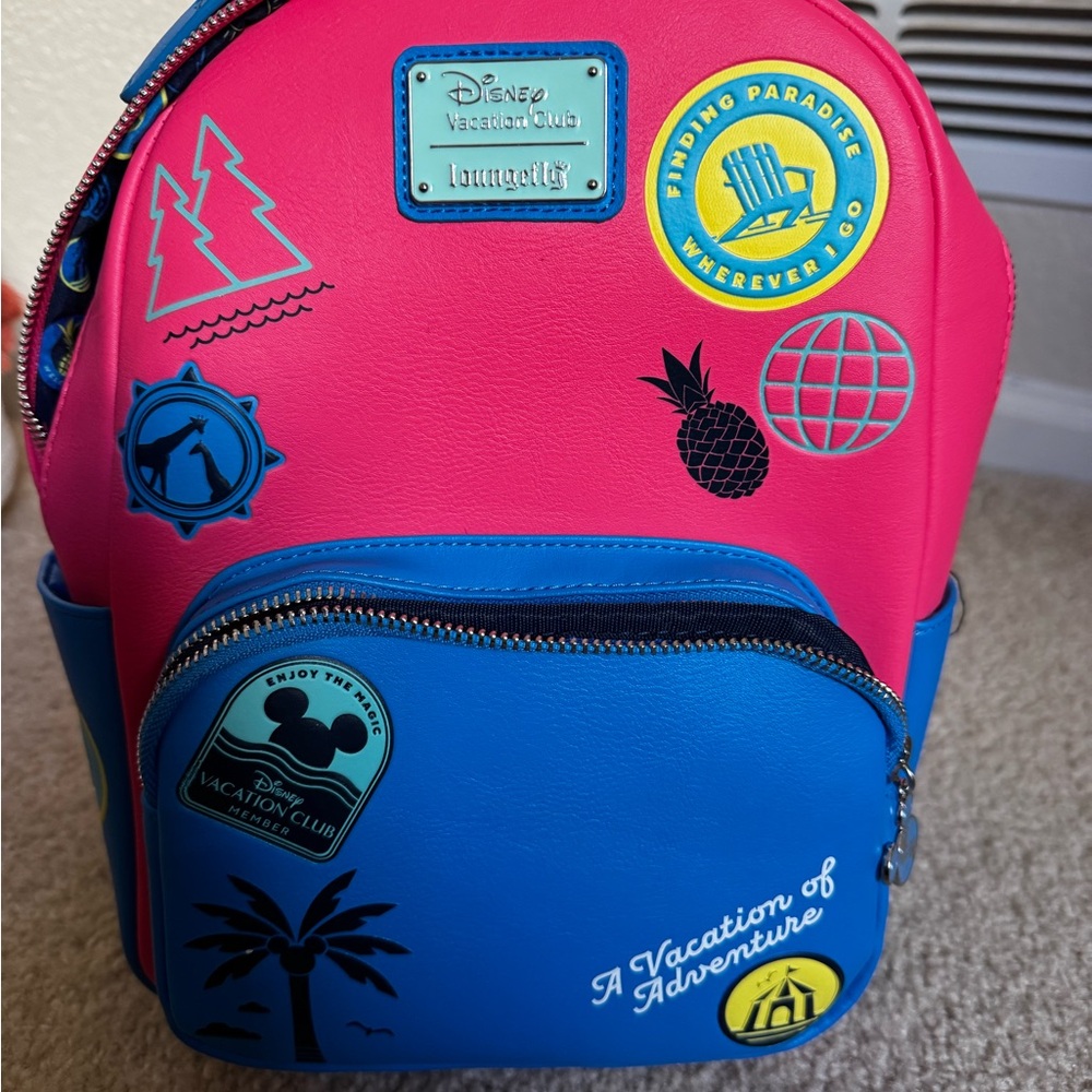 Disney Kids Backpack - Pink and Blue Adventure